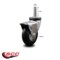 Service Caster 3 Inch Chrome Hooded Neoprene Rubber 3/8 Inch Grip Ring Stem Caster with Brake SCC-GR03S310-NPRB-BC-B-716138 - alternate 3